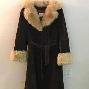 Dark Brown Vintage Suede Coat